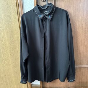 長袖シャツ ブラック 黒 古着 シャツ