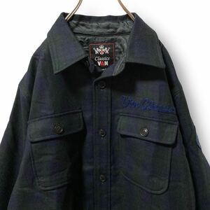 1000円〜 Classics VAN JACKET ブラックウォッチ チェック シャツ ジャケット 【L】 ヴァンヂャケット メンズ 古着