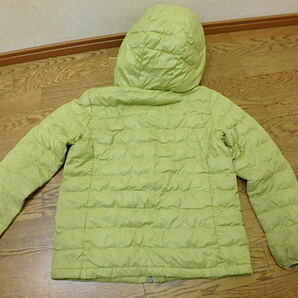 n401y ユニクロ 中綿ジャケット 140サイズ 上着 ジャンパー グリーン 男の子 子供服 キッズ 中古の画像6