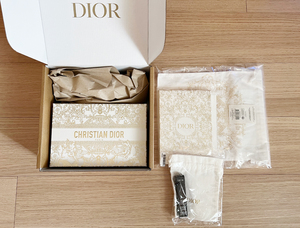 未使用5点 Dior ディオール アディクト リップ マキシマイザー 001 ノベルティ 2023 オリジナル ノート & コットン ポーチ 空箱 ホリデー