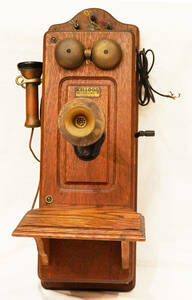 アメリカ　KELLOG社　クラシック（戦前）　壁掛け電話機　中古品