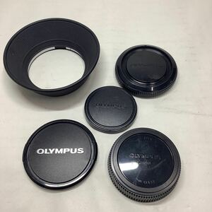 ジャンク/返品不可　Olympus カメラフード(35-105mm,F3.5-4.5)、レンズキャップ(55mm)、ボディキャップ 、レンズリアキャップ #j01825 j8