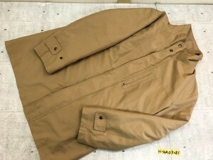 SANYO COAT サンヨー メンズ ライナー付き スタンドカラー ジップ ジャケット コート L ベージュ