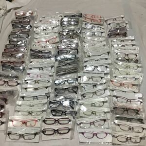 ☆J14☆ 新品 大量 セット 未使用 長期保管品 展示品 眼鏡 メガネフレーム 100点 セル フレーム中心 まとめ売り　発送100サイズ