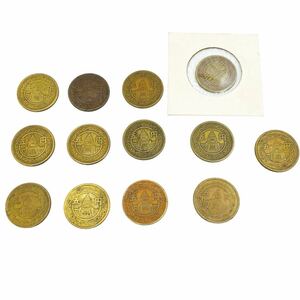 G01026 旧硬貨 エラーコイン 穴なし五円硬貨 13枚 アンティーク 古銭 コレクション 昭和23年 昭和24年 日本國