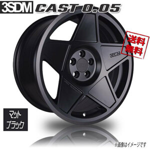 3SDM CAST 0.05 マットブラック 18インチ 5H100 9.5J+35 1本 73 業販4本購入で送料無料