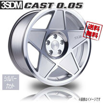 3SDM CAST 0.05 シルバーカット 16インチ 5H100 8J+10 4本 73 業販4本購入で送料無料_画像1