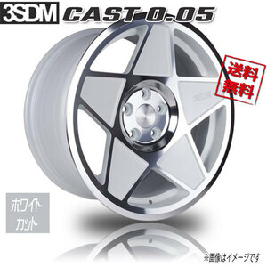 3SDM CAST 0.05 ホワイトカット 19インチ 5H112 9.5J+40 4本 73 業販4本購入で送料無料