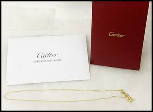 美品 カルティエ K18YG チェーン ネックレス AU750 K18 B7060700 Cartier