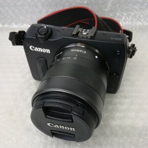 ジャンク品　Canon　EOS　M　ミラーレス一眼カメラ　 DS126391　　　レンズ　18-55mm　IMAGE　STABILIZER