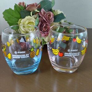 ☆新品 PINGU & PINGA ピングー ピンガ ペアグラス ミスド☆