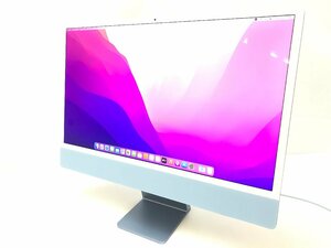 美品★Apple アップル iMac 24インチ 2021 デスクトップPC M1チップ 8コアCPU 7コアGPU 8GB SSD256GB キーボード マウス付き TD01004N