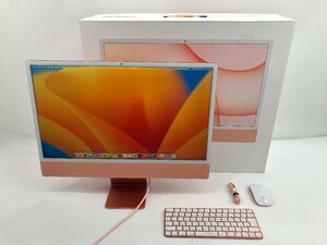 美品 Apple アップル iMac 24インチ 2021 液晶一体型デスクトップPC CTOモデル M1チップ 8コアCPU 8コアGPU 16GB SSD512GB オレンジ 01139N