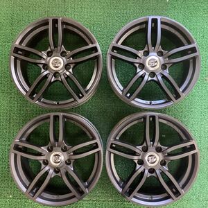 スポーツテクニック BMW用アルミホイール17×7.5J+34 120-5H ハブ径約72 再塗装マッドブラック中古品4本【542】