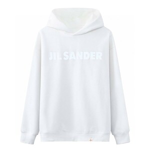 新品未使用☆JIL SANDER + ☆ジルサンダー × ARC 'TERYX ☆リフレクターロゴパーカー☆イタリア製☆ホワイト白☆サイズ XL☆裏起毛