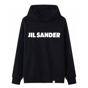 新品未使用☆JIL SANDER☆ジルサンダー☆リフレクターロゴパーカー☆イタリア製☆ブラック黒☆サイズ M ☆