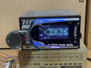 美品□パナソニック製2DIN CD/MD/カセットデッキ CQ-VX707MS 動作確認済み