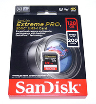 新品 SanDisk Extreme Pro 128GB サンディスク エクストリーム プロ SDSDXXD-128G-GN4IN 128 SDカード SDXC 200MB/s_画像1