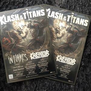 コンサートチラシ★ In Flames x Kreator "Klash of the Titans"