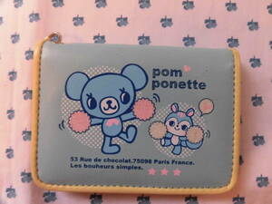  unused, with defect * Pom Ponette * mint Chan folding pass case, ticket holder 