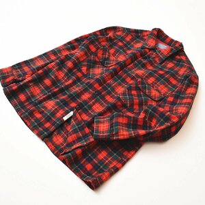 ★70s USA製 ペンドルトン PENDLETON チェック柄 ループカラー ウール ボード シャツ XL レッド ビンテージ ボックス フラン ネル 70年代★