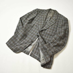 ★80s ヴィンテージ 一点物 ハリスツイード Harris Tweed x YOKOMIZO 好配色 チェック ツイード ブレザー ジャケット ビンテージ 古着★