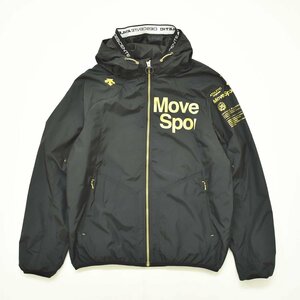 ★美品 デサント DESTENCE ナイロン ジャケット O ブラック x ゴールド MOVE SPORT 保温素材 EKS PLUS TERMO スポーツ ウィンド ウェア★