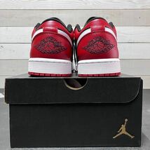 27.5cm NIKE AIR JORDAN 1 LOW 553558-066 BLACK GYM RED ナイキ エア ジョーダン ワン ロー ローカット ブラック ジムレッド_画像3