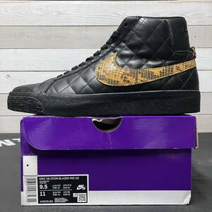 27.5cm NIKE SB ZOOM BLAZER MID QS 2 SUPREME LEATHER DV5078-001 ナイキ エスビー ズーム ブレザー ミッドシュプリーム レザー