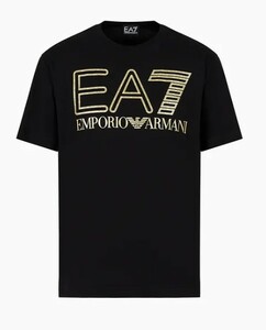 2024最新　日本未発売　Emporio Armani エンポリオ アルマーニ EA7 Logo Series short-sleeved cotton T-shirt 直営店から本物をお届け!