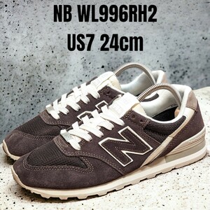 ■1/7まで1000円OFF■ new balance ニューバランス WL996RH2 24cm ブラウン　レディーススニーカー　ニューバランス996　スウェード