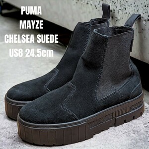 PUMA Puma meiz Chelsea замша ботинки 24.5cm черный женский ботинки толщина низ ботинки 