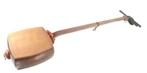 昭和ビンテージ 伝統工芸品 三味線 木製バチ専用袋付 細棹 1960〜1980年代 奥行き18cm 長さ97cm 厚さ9cm KYT601_画像6