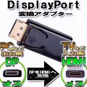 DP to HDMI 変換アダプター ディスプレイポートHD 1080p対応
