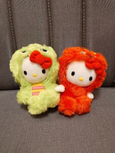 2009 ガチャピン・ムック コラボ キティちゃん ボールチェーンマスコット ぬいぐるみ