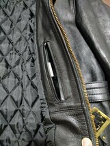 美品☆Standard Motorcycle Leathers/スタンダードモーターサイクルレザーズ☆レザー ライダース 38 革ジャン 高橋Made in 奥多摩 ハーレー_画像10