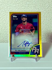 【1st No！】Topps WBC 2023 Mj Melendez Auto Gold 50シリ