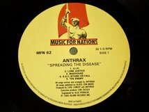 1円～！【LP/レコード】アンスラックス/ANTHRAX『SPREADING THE DISEASE』輸入盤/MFN 62◆スラッシュメタル_画像6