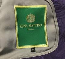 当時物 LUNA MATTINO ジャケット M 紫/パープル 日本製 ダブル テーラード 総柄 ボタン メンズ ルナマティーノ コレクター 希少_画像5