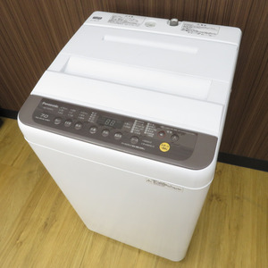 Panasonic パナソニック 全自動電気洗濯機 NA-F70PB12 7.0g 2018年製 ブラウン 簡易乾燥機能付 一人暮らし 洗浄・除菌済み