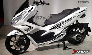 ホンダ HONDA PCX125 PCX150 HYBRID 用 デカール ブラック JF81 JF84 KF30 要加工ですが全年式にもお使いになれます