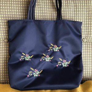 トートバッグ☆ハンドメイド☆はぎ☆☆紫陽花☆アジサイ☆両面刺繍