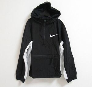 NIKE ジュニア クロスオーバー ジャケット 黒 ブラック 140 ナイキ ウーブン パーカー ハーフジップ Dri-Fit DM8178-010