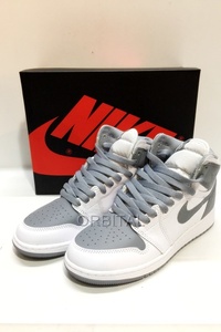 代官山)ナイキ NIKE AIR JORDAN 1 RETRO HIGH OG GS STEALTH/WHITE エアジョーダン スニーカー サイズ23.5cm