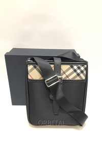 経堂) バーバリー Burberry ノバチェック ショルダーバッグ ブラック レディース