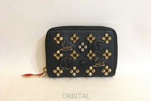 二子玉)Christian Louboutin クリスチャンルブタン Panettone Coin Purse パネトーネスタッズコインケース カードケース ゴールド