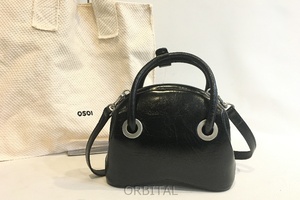 二子玉) OSOI オソイ CIRCLE MINI BAG サークルミニバッグ WASHED BLACK 定価￥38,500- 韓国ブランド 美品