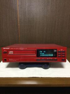 名機　SHARP　シャープ　CDプレーヤー 　DX-100（R）電源OK　動作未確認　JUNK扱い　珍しい赤色