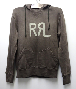 1円～！RRL ダブルアールエル LOGO KNIT HOODIE ロゴ ニット フーディ サイズ：S GREY 782658298001