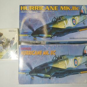 【当時物、訳あり】ACADEMY ホーカーハリケーン MK.IIC 2点 + AIRFIX イギリス空軍兵士 フィギュア